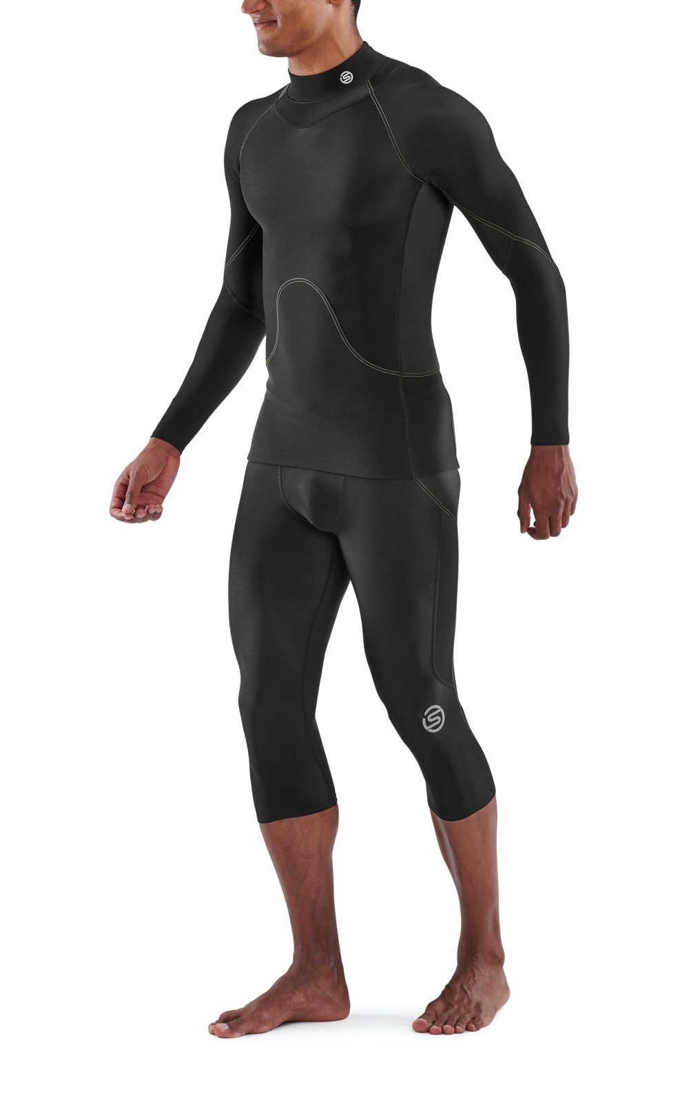 Skins - S3 Thermal Longsleeve Kompressionsshirt Herren - black - SK - ST00300669001S - Sportbrands24