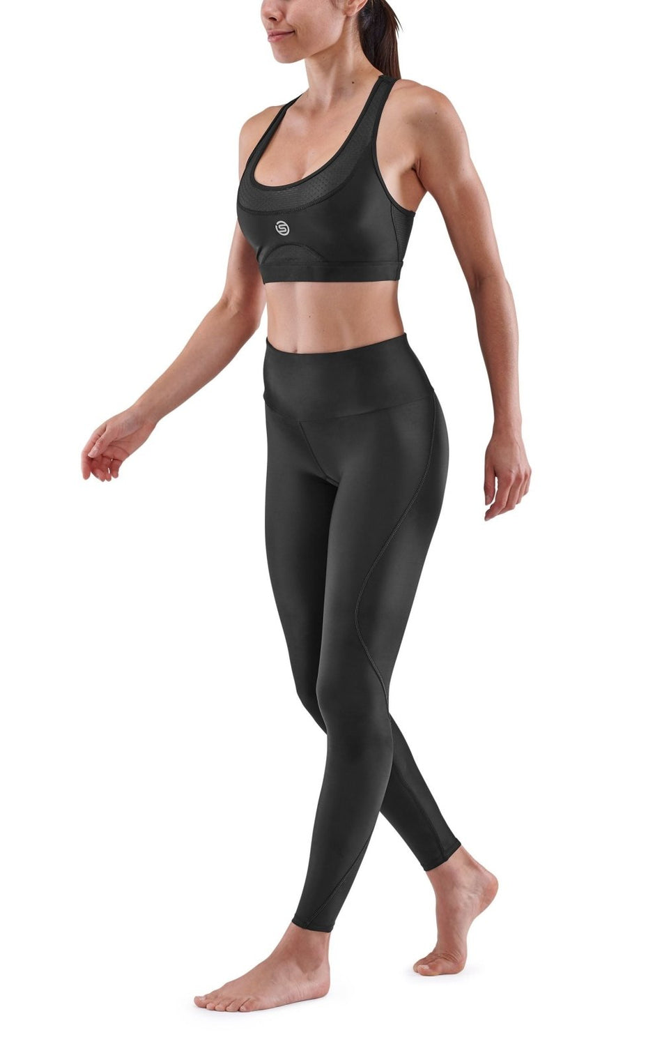 Skins - S3 T&R Long Tight Kompressionshose Damen - black - SK - ST40300399001XS - Sportbrands24