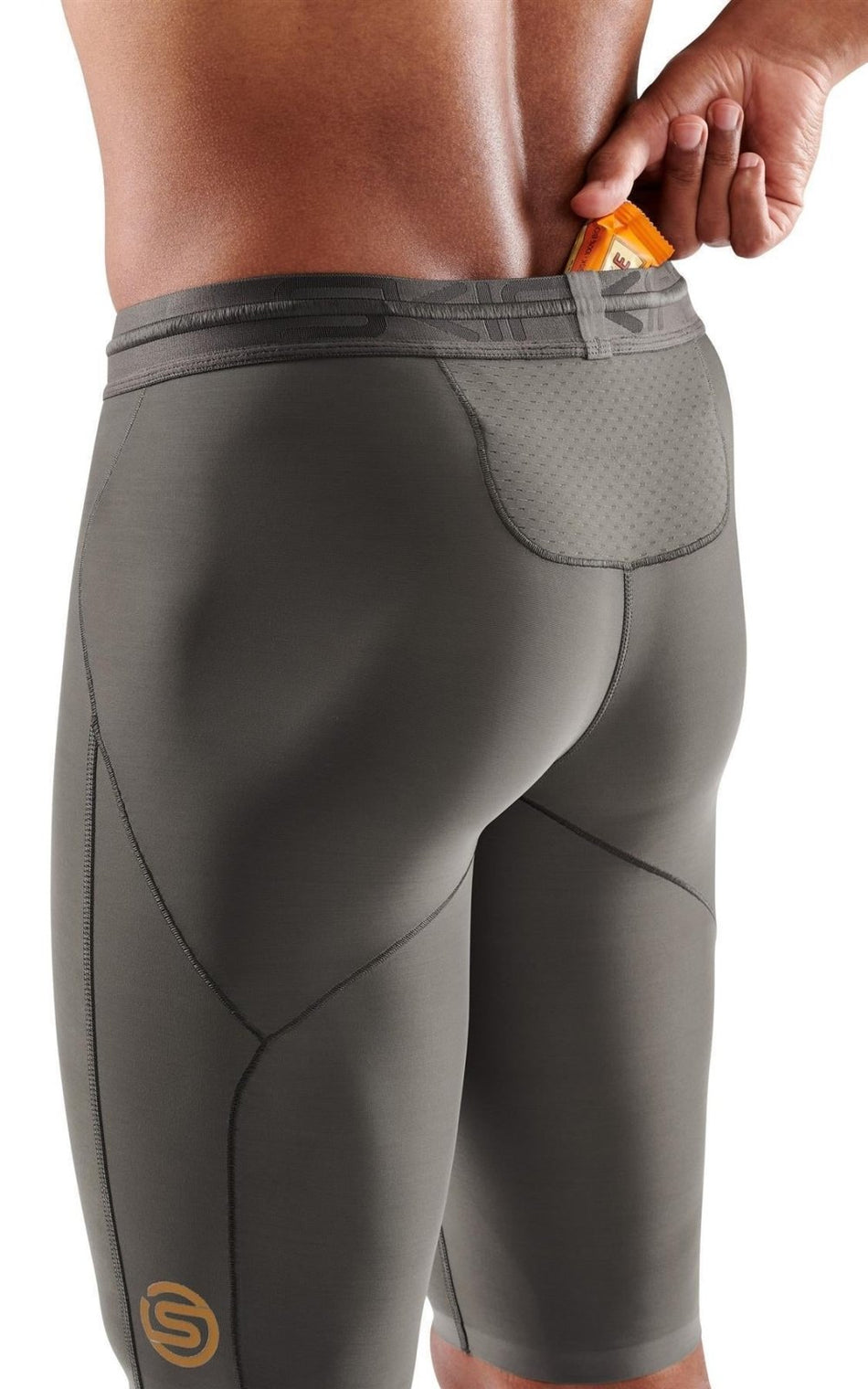 Skins - S5 Half tights Kompressionshose Herren - charcoal - SK - SF00500029118S - Sportbrands24