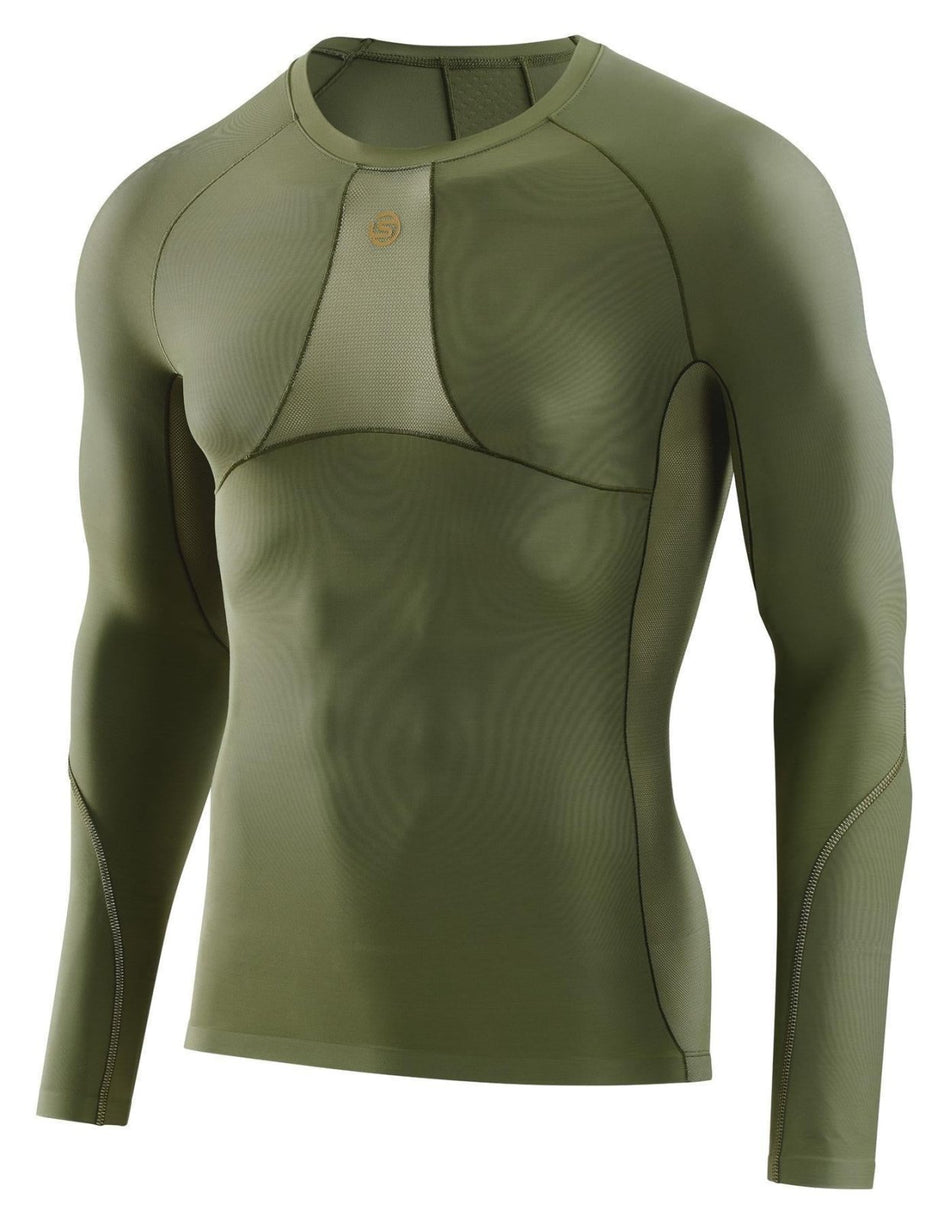 Skins - S5 Longsleeve Kompressionsshirt Herren - khaki - SK - SF00500050573S - Sportbrands24