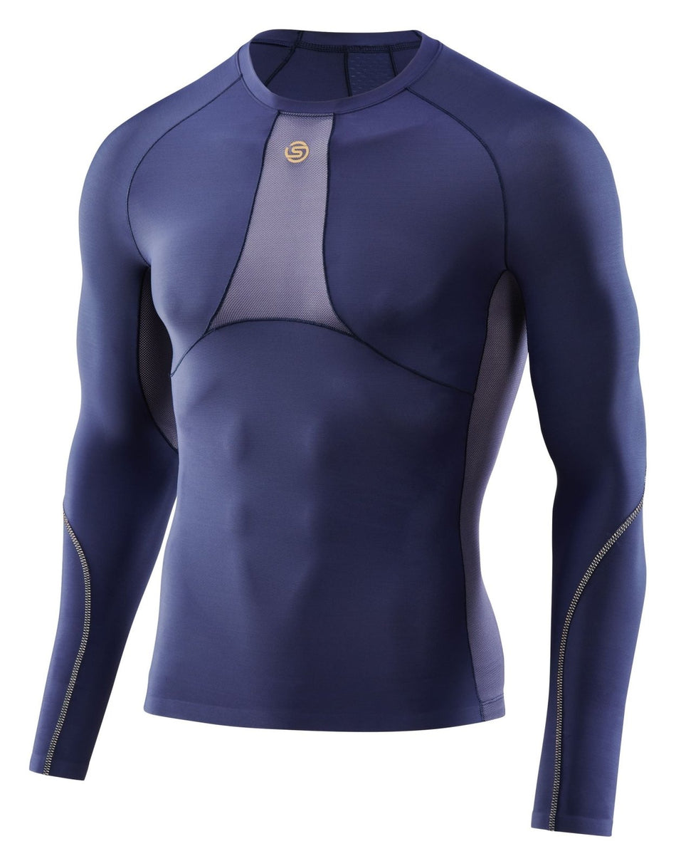 Skins - S5 Longsleeve Kompressionsshirt Herren - navy blue - SK - SF00500059010S - Sportbrands24