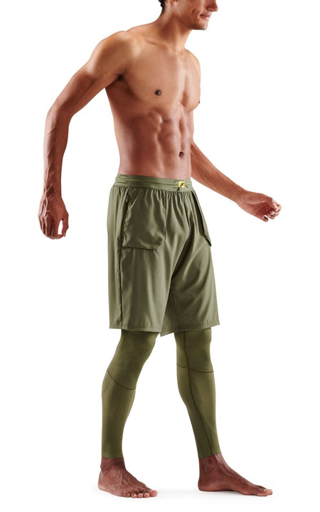 Skins - S5 Superpose Long Tights Kompressionshose Herren - khaki - SK - SF00500390573S - Sportbrands24