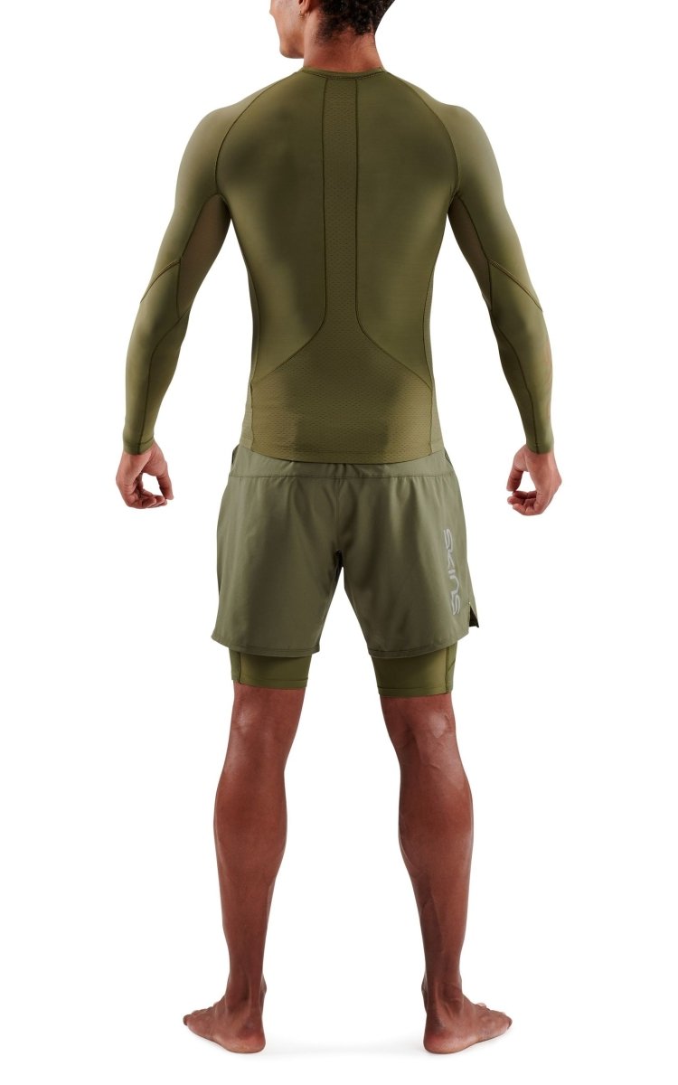 Skins - S5 Longsleeve Kompressionsshirt Herren - khaki - SK-SF00500050573S - Sportbrands24