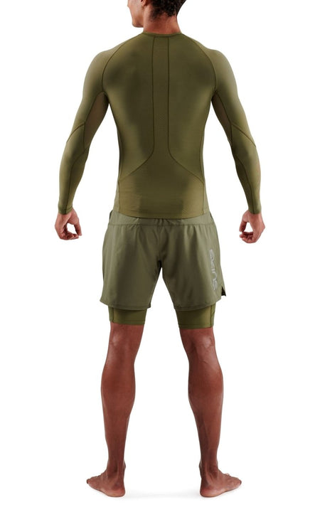 Skins - S5 Longsleeve Kompressionsshirt Herren - khaki - SK-SF00500050573S - Sportbrands24