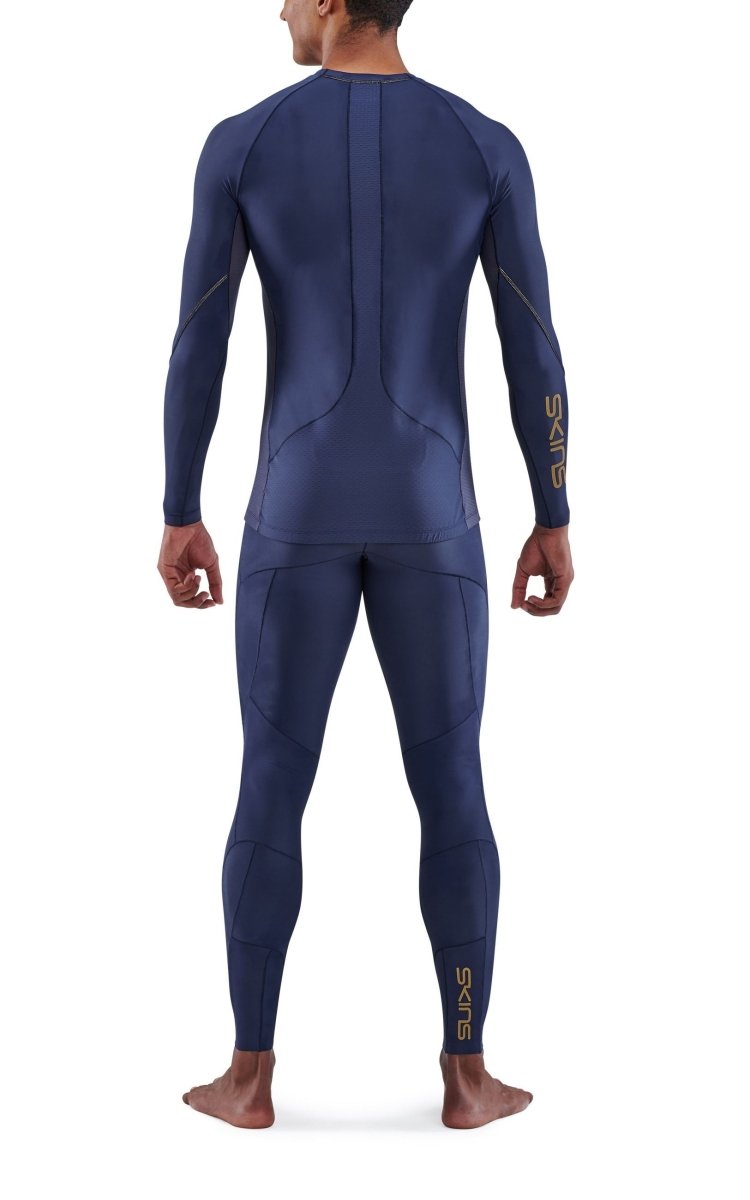 Skins - S5 Longsleeve Kompressionsshirt Herren - navy blue - SK-SF00500059010S - Sportbrands24