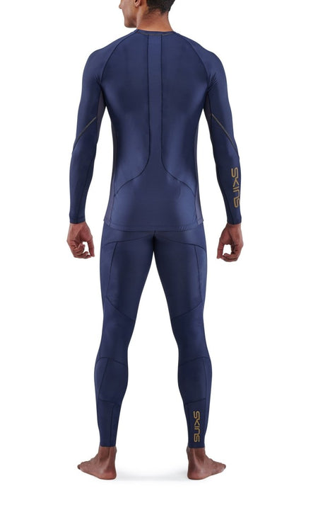 Skins - S5 Longsleeve Kompressionsshirt Herren - navy blue - SK-SF00500059010S - Sportbrands24