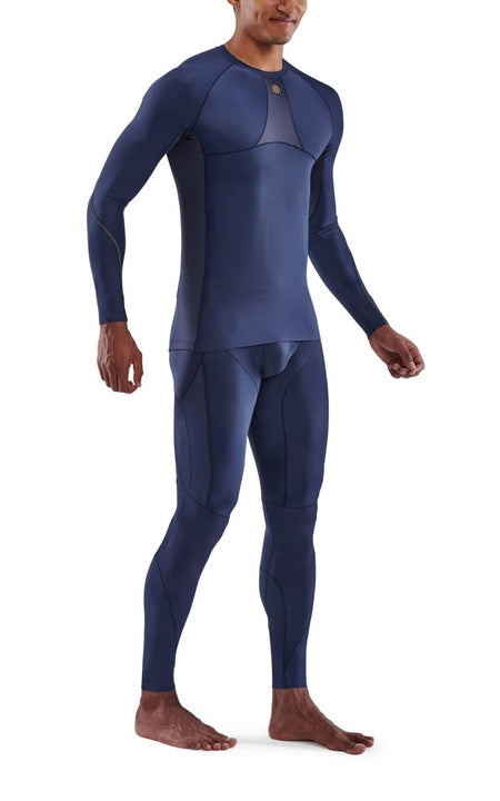 Skins - S5 Longsleeve Kompressionsshirt Herren - navy blue - SK-SF00500059010S - Sportbrands24