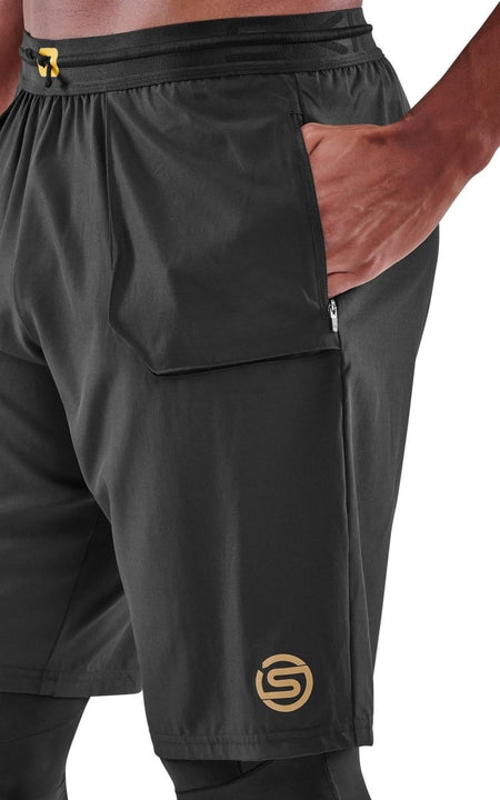 Skins - S5 Superpose Laufshorts Herren - black - SK-SF00500399001S - Sportbrands24