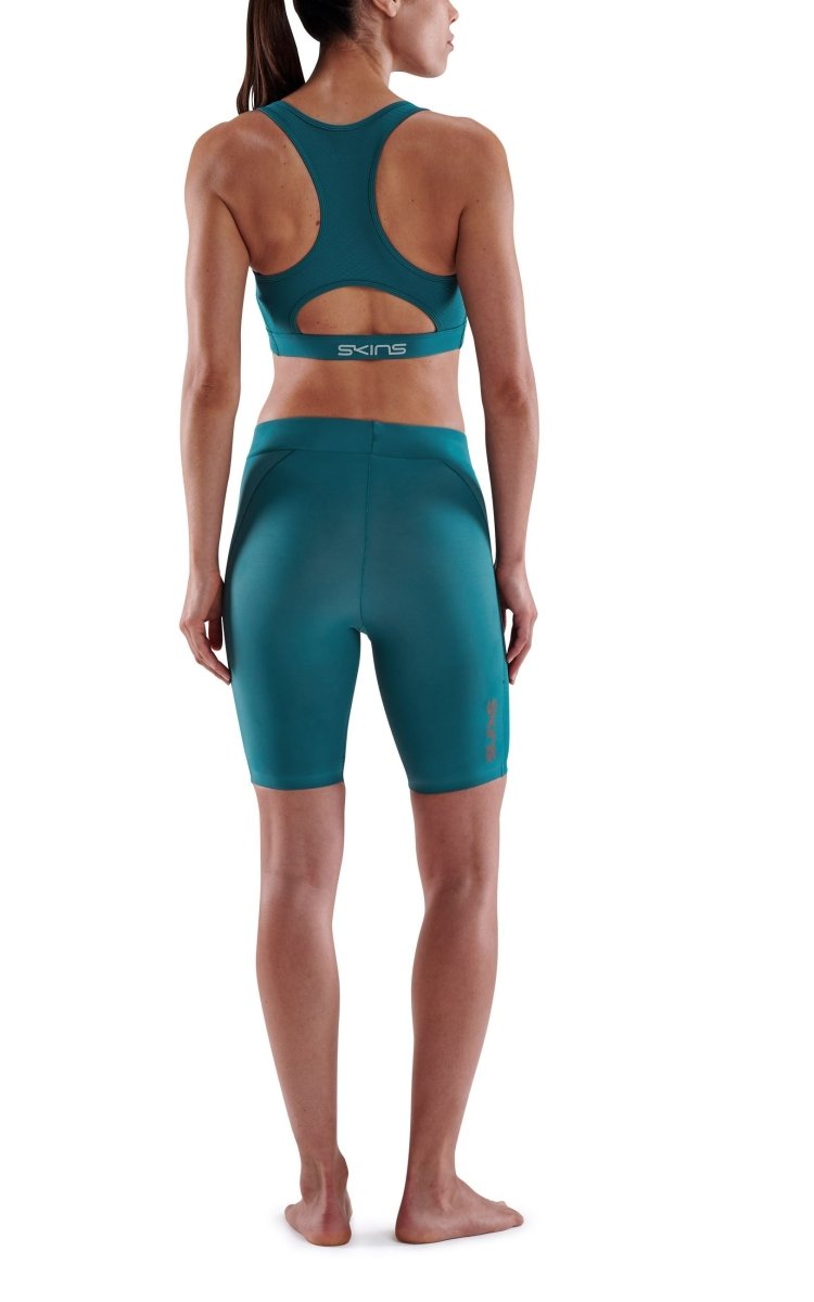 Skins - S5 Half Tights Kompressionshose Damen - Teal - SK-SF40500020535XS - Sportbrands24