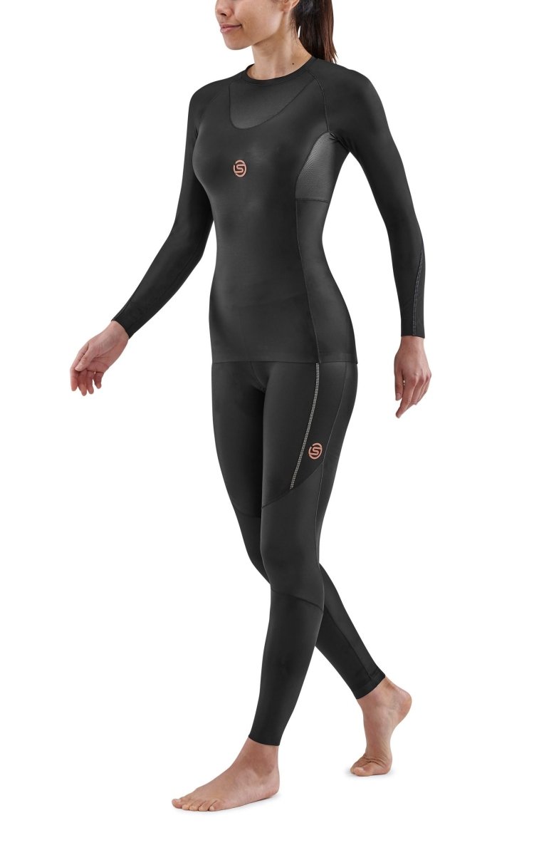 Skins - S5 Longsleeve Kompressionsshirt Damen - black - SK-SF40500059001XS - Sportbrands24