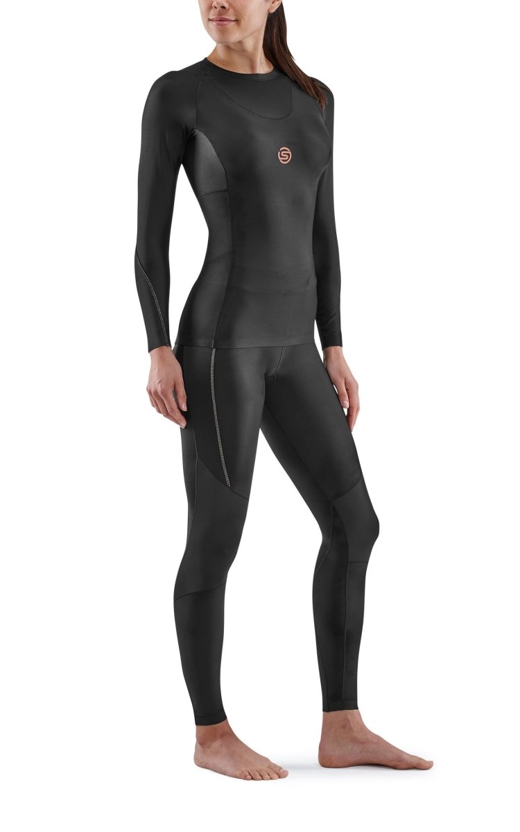 Skins - S5 Longsleeve Kompressionsshirt Damen - black - SK-SF40500059001XS - Sportbrands24