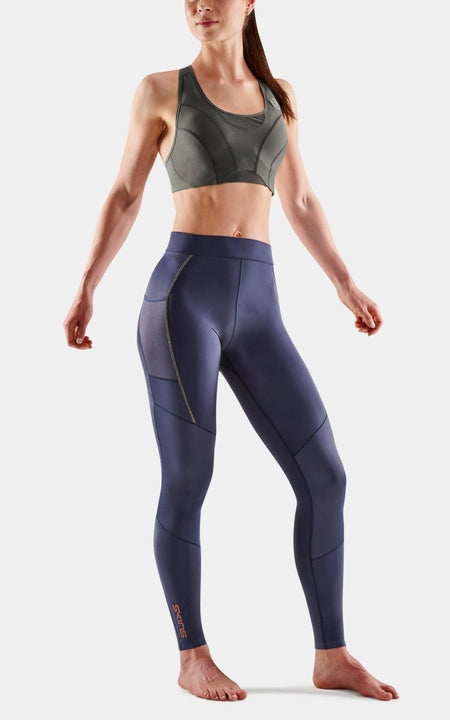 Skins - SKINS SERIES - 5 Long Tights Damen - navy blue - SK-SF40500459010XS - Sportbrands24
