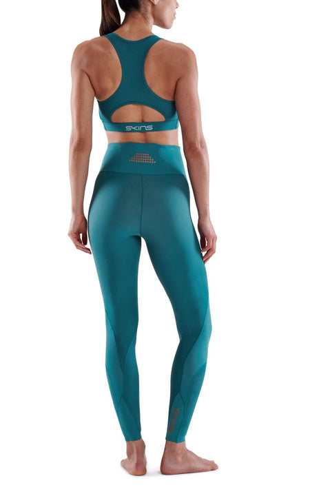Skins - S5 Skyscraper Long Tight Kompressionshose Damen - Teal - SK - SF40501080535XS - Sportbrands24