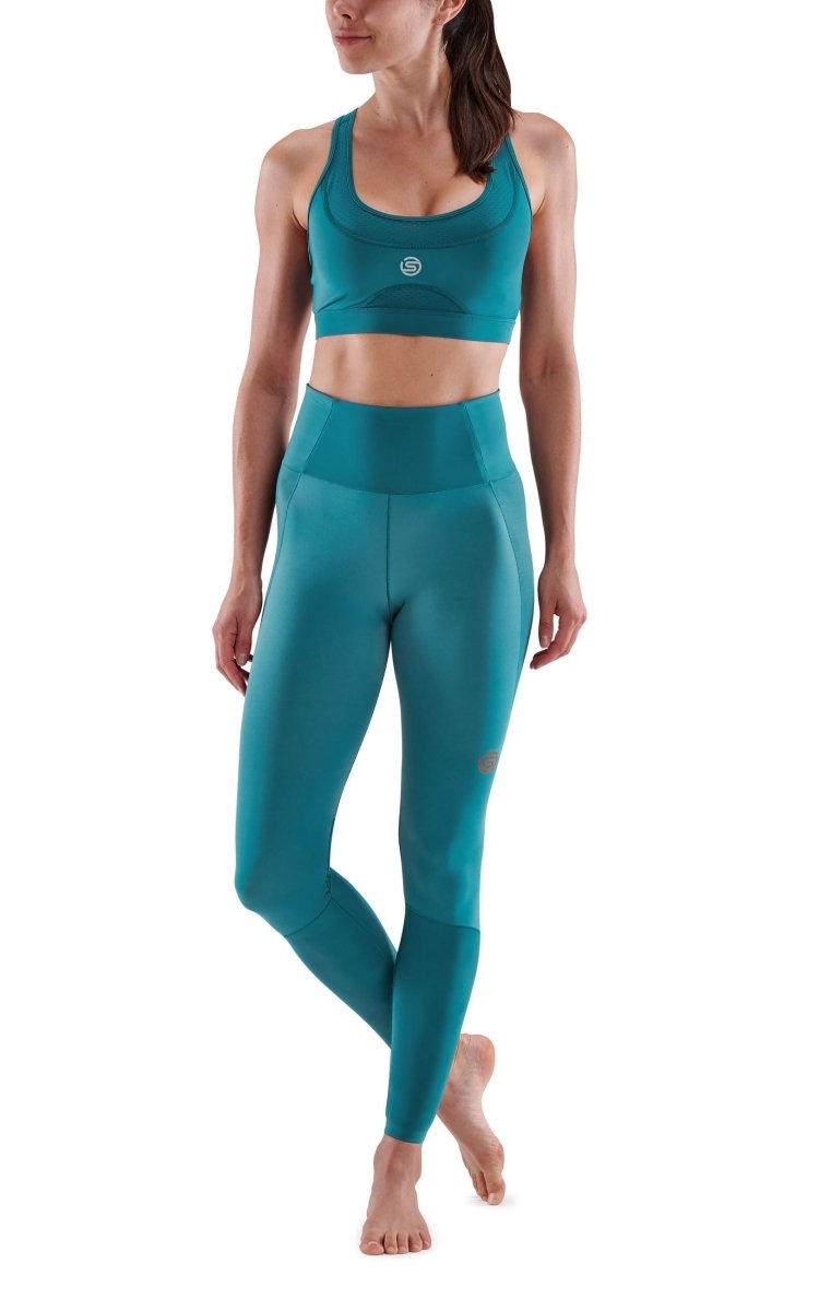Skins - S5 Skyscraper Long Tight Kompressionshose Damen - Teal - SK - SF40501080535XS - Sportbrands24