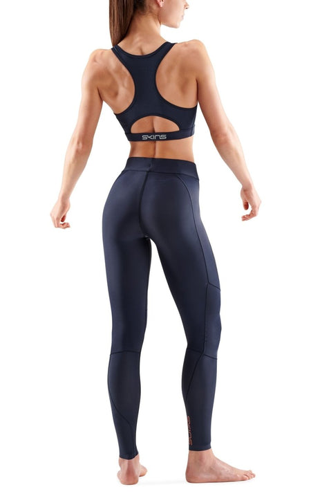 Skins - S5 Long Tights Kompressionshose Damen - navy blue - SK-SF40501199010XS - Sportbrands24