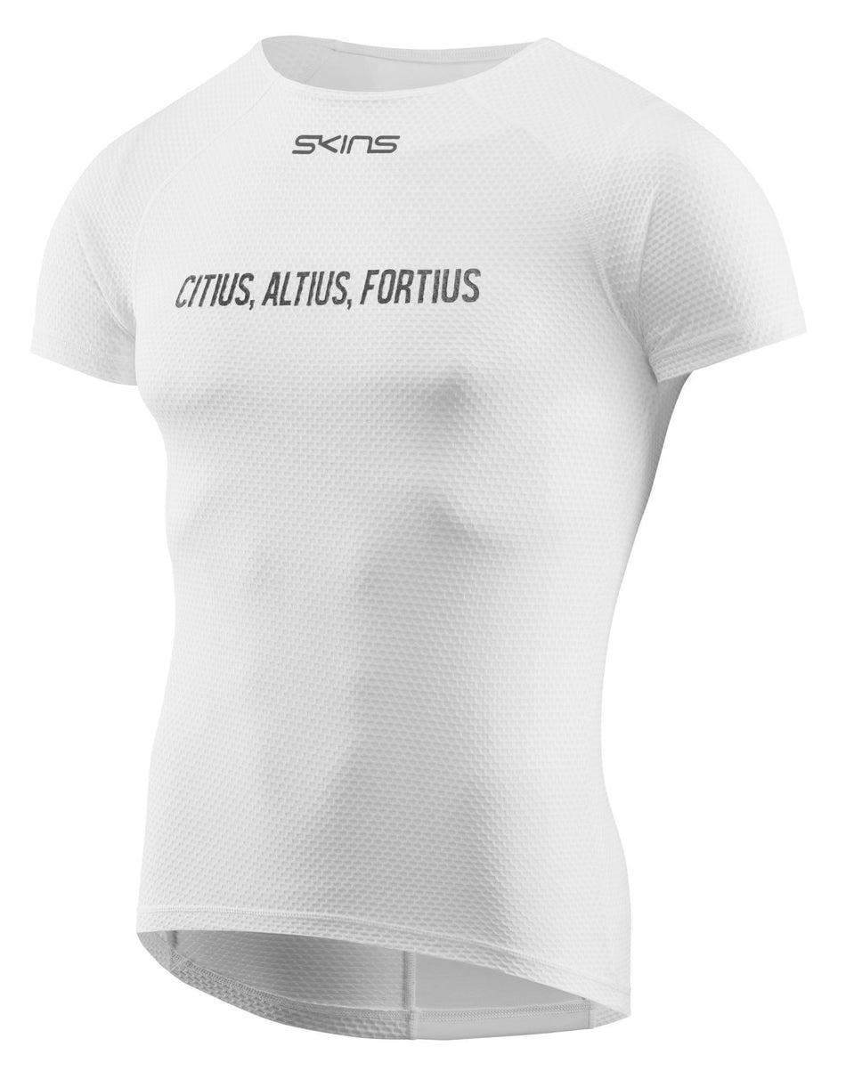 Skins - Short Sleeve Baselayer Funktionsunterhemd Herren - white - SK - SC00400909005XS - Sportbrands24