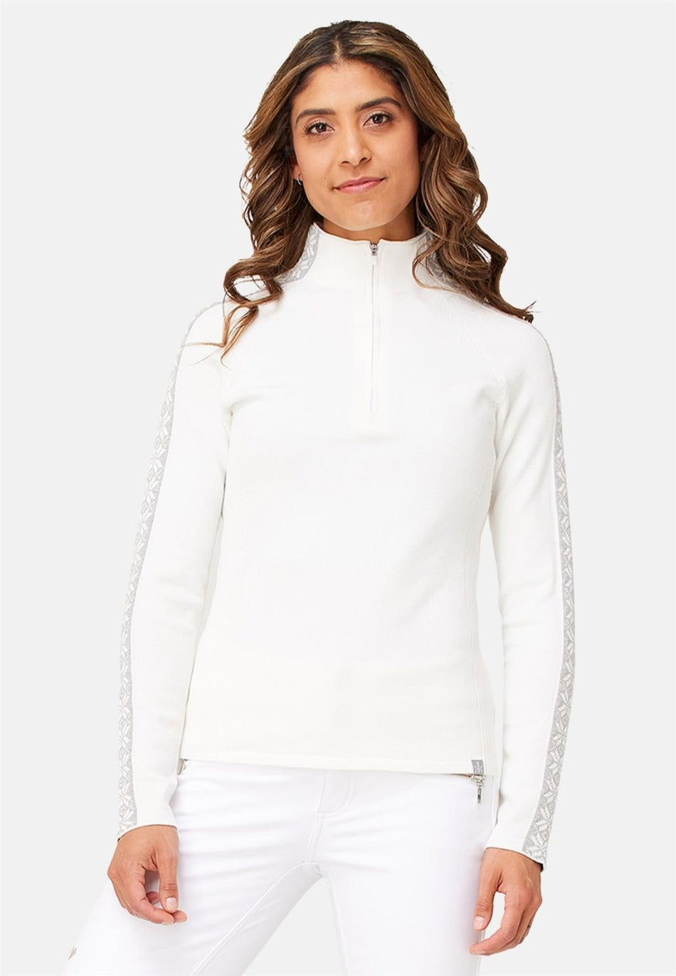 Krimson Klover - Slalom Zip Neck Pullover Damen - snow - KK - F24714 - 101 - XS - Sportbrands24