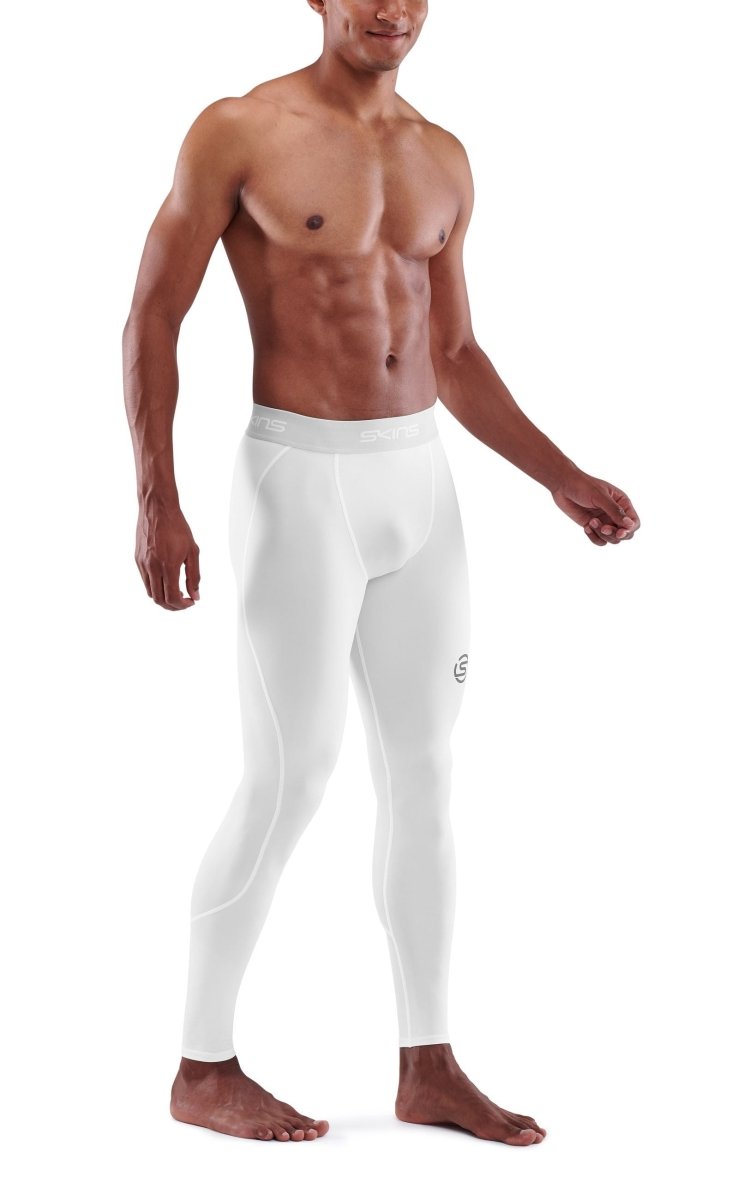 Skins - S1 Long Tights Kompressionshose Herren - white - SK-SO00100019005S - Sportbrands24