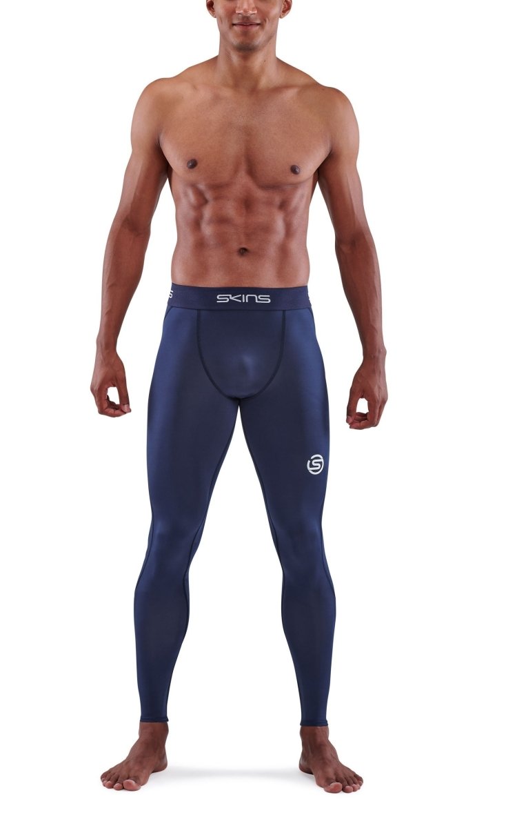 Skins - S1 Long Tights Kompressionshose Herren - navy blue - SK-SO00100019010S - Sportbrands24