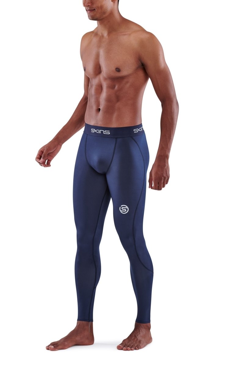 Skins - S1 Long Tights Kompressionshose Herren - navy blue - SK-SO00100019010S - Sportbrands24