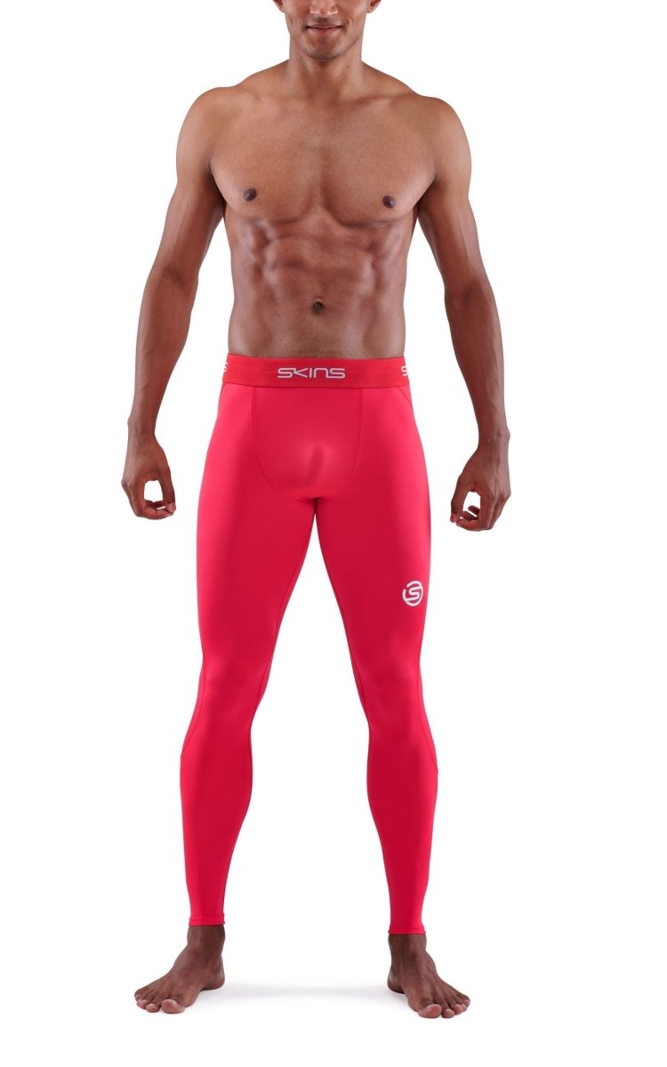 Skins - S1 Long Tights Kompressionshose Herren - red - SK-SO00100019014S - Sportbrands24