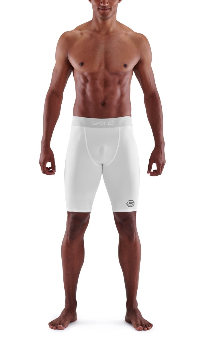 Skins - S1 Half tights Kompressionshose Herren - white - SK-SO00100029005XL - Sportbrands24