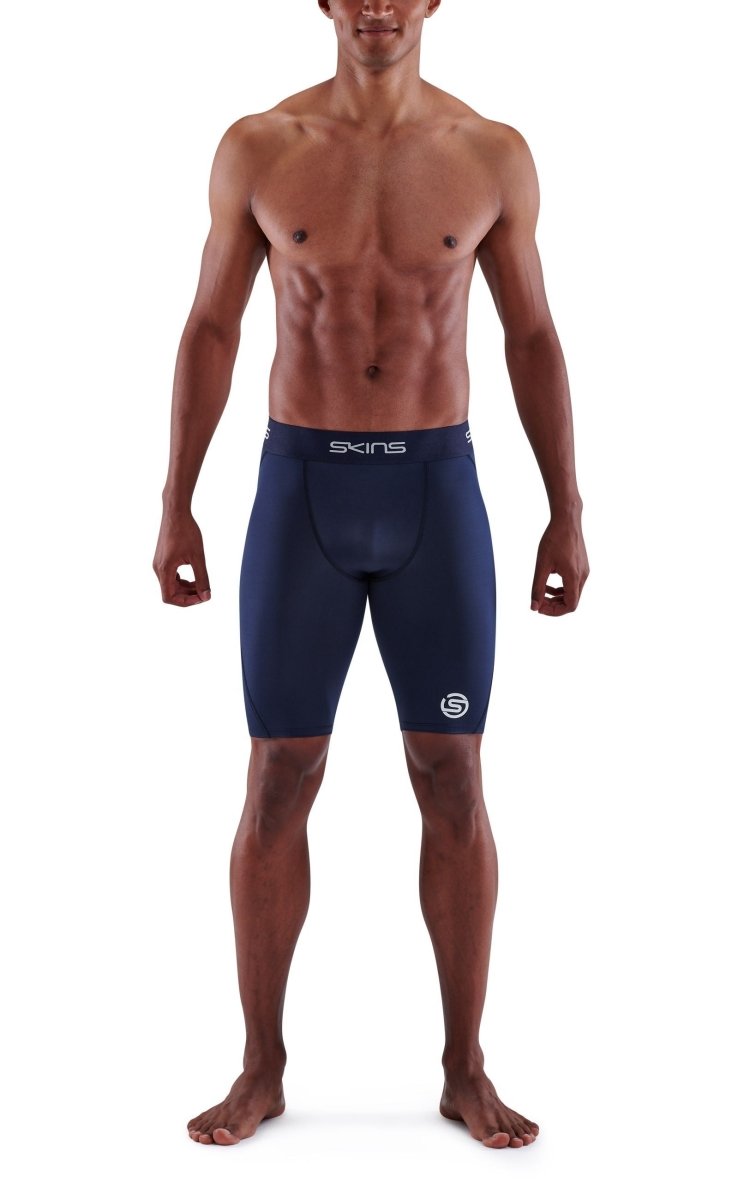 Skins - S1 Half tights Kompressionshose Herren - navy blue - SK-SO00100029010XXL - Sportbrands24