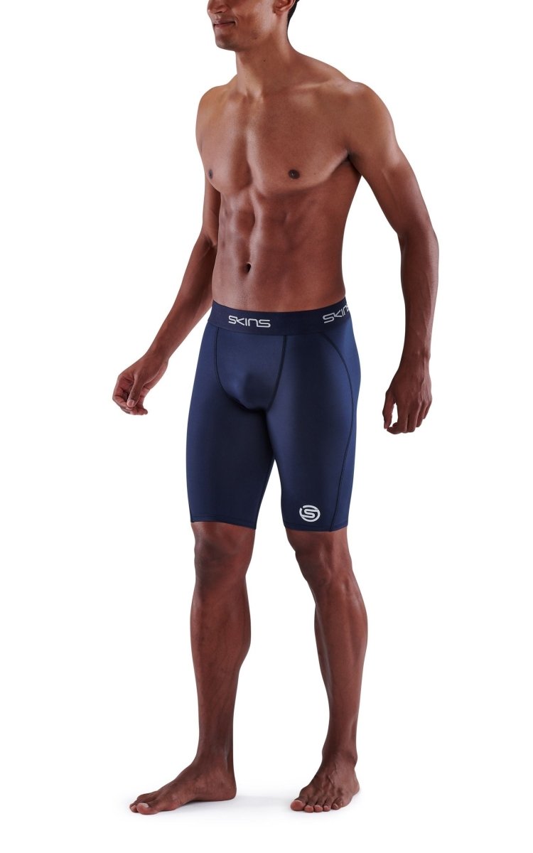 Skins - S1 Half tights Kompressionshose Herren - navy blue - SK-SO00100029010S - Sportbrands24