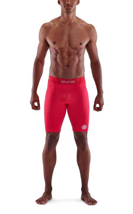 Skins - S1 Half tights Kompressionshose Herren - red - SK-SO00100029014XL - Sportbrands24