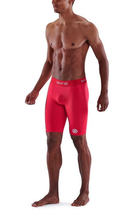 Skins - S1 Half tights Kompressionshose Herren - red - SK-SO00100029014S - Sportbrands24