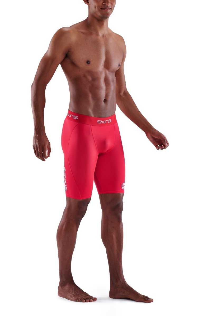Skins - S1 Half tights Kompressionshose Herren - red - SK-SO00100029014S - Sportbrands24