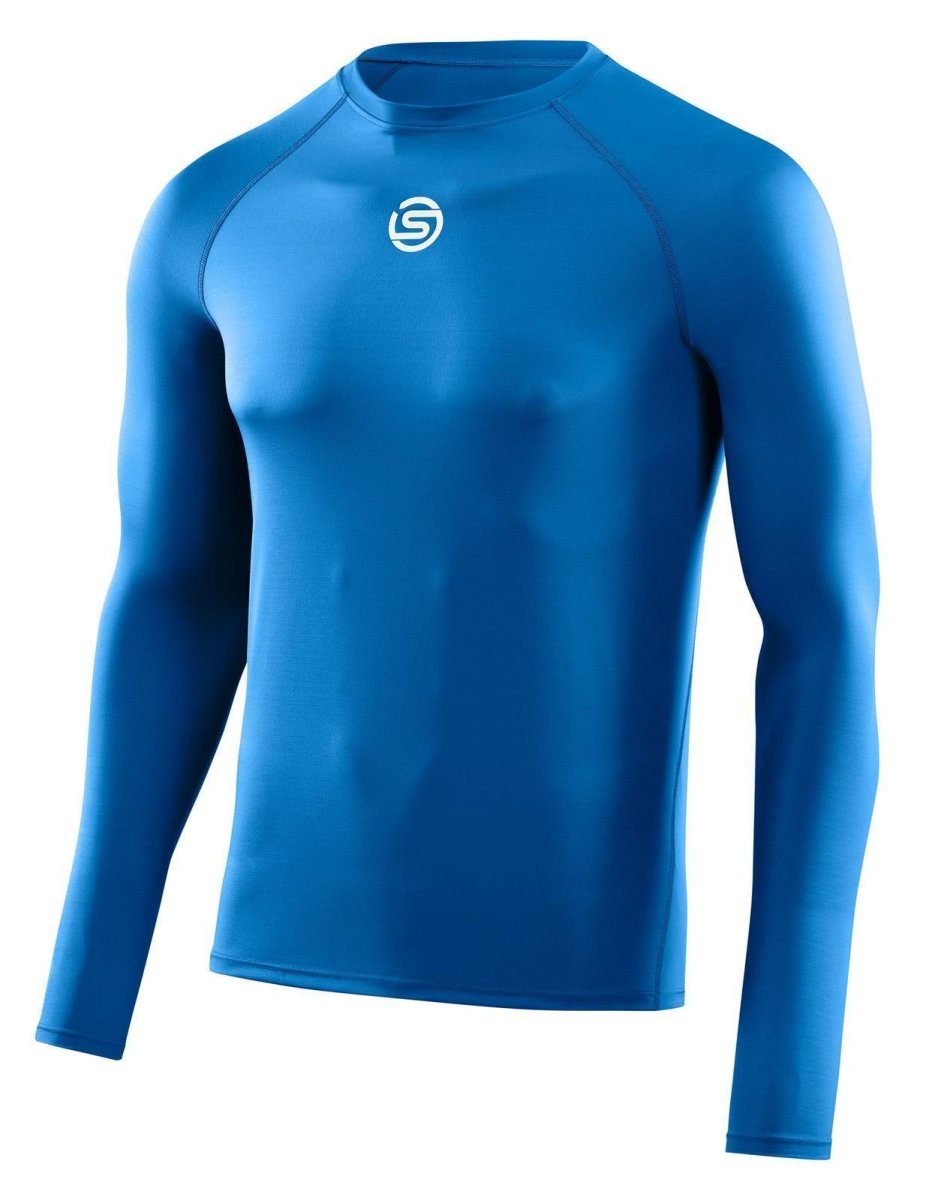 Skins - S1 Long Sleeve Kompressionsshirt Herren - bright blue - SK-SO00100052041S - Sportbrands24