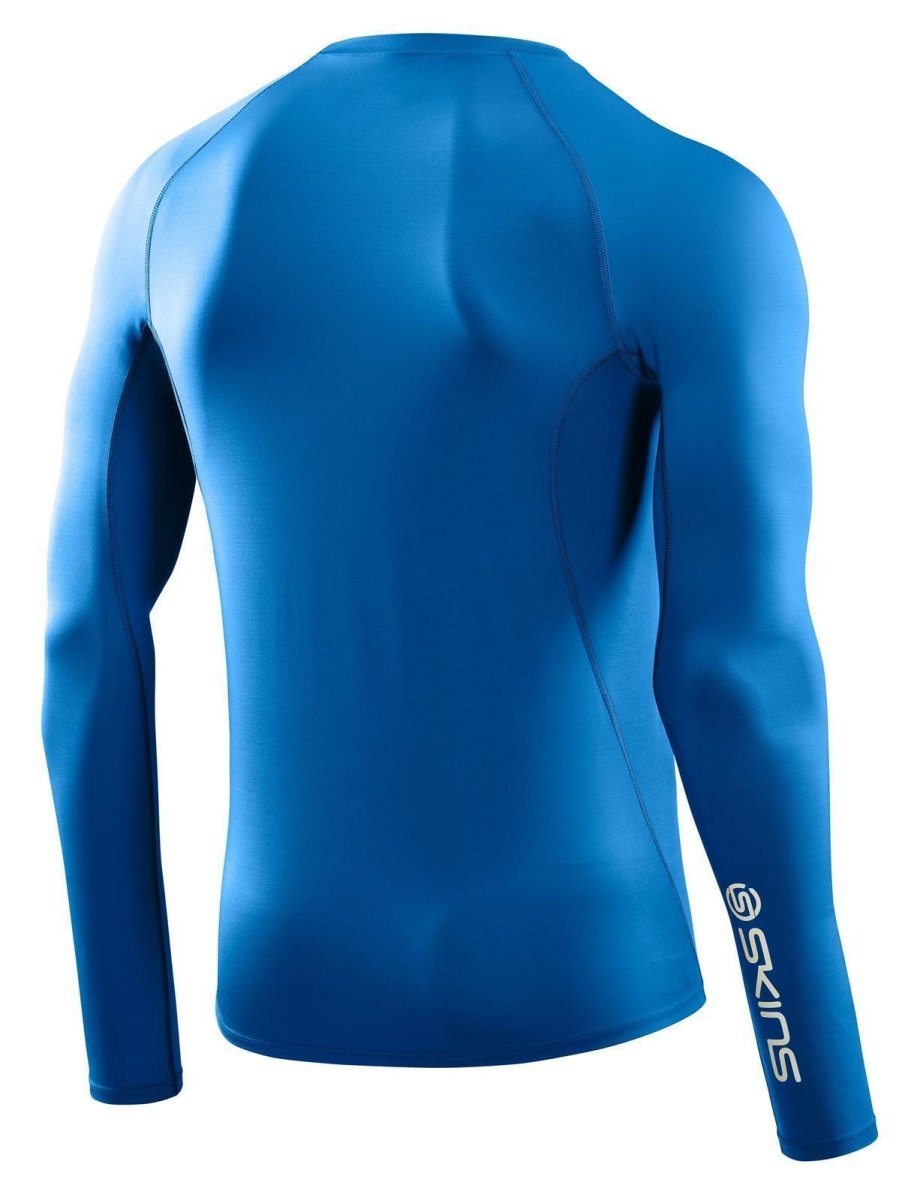 Skins - S1 Long Sleeve Kompressionsshirt Herren - bright blue - SK-SO00100052041L - Sportbrands24