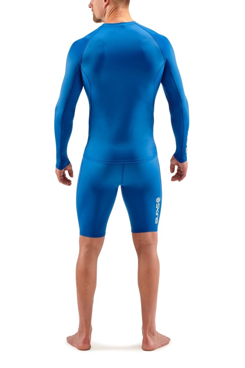 Skins - S1 Long Sleeve Kompressionsshirt Herren - bright blue - SK-SO00100052041S - Sportbrands24