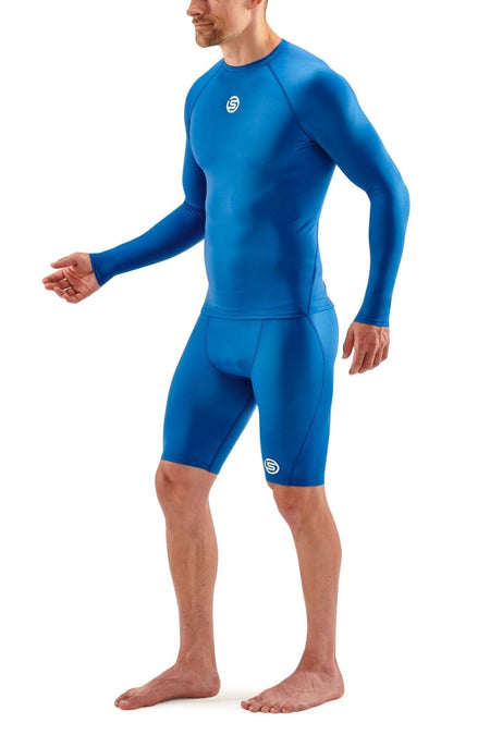 Skins - S1 Long Sleeve Kompressionsshirt Herren - bright blue - SK-SO00100052041S - Sportbrands24