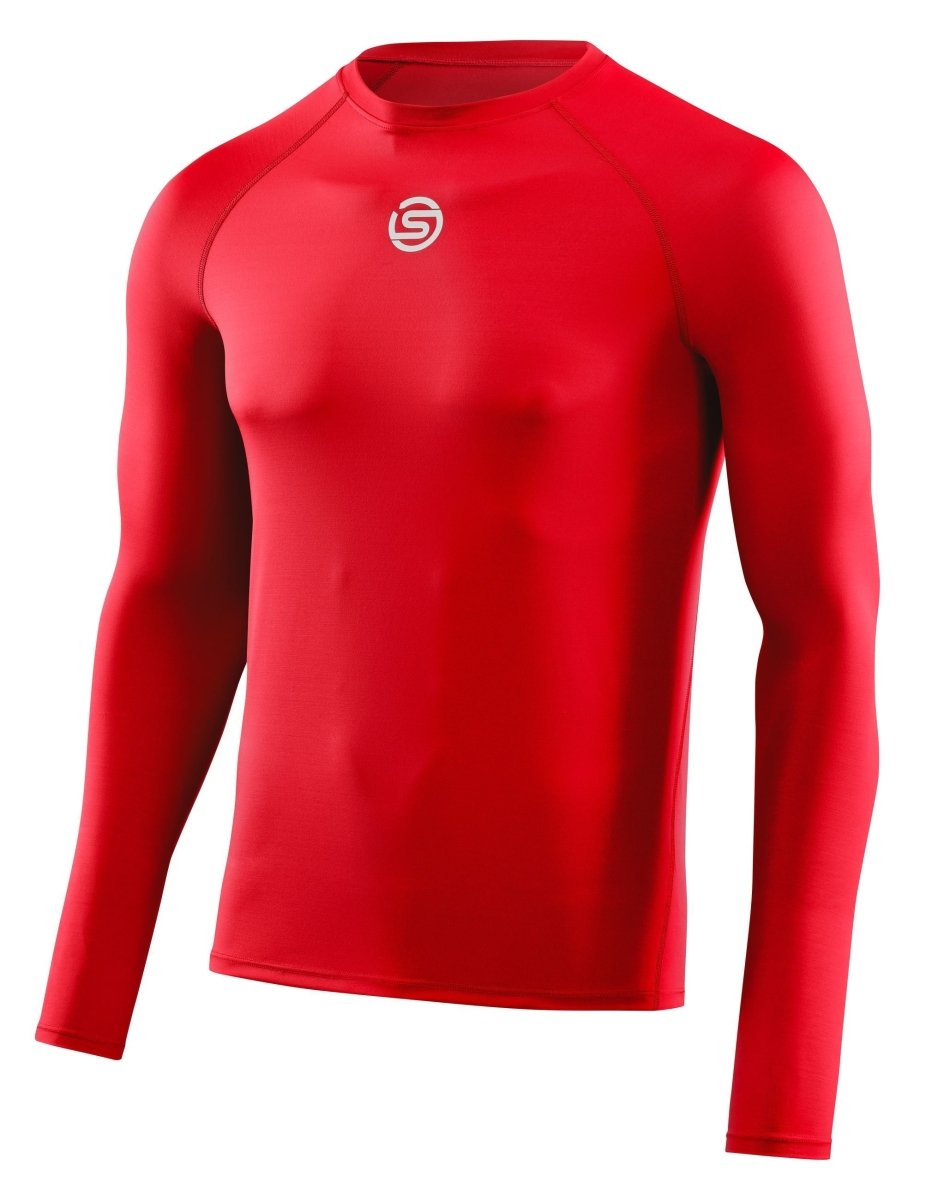 Skins - S1 Long Sleeve Kompressionsshirt Herren - red - SK-SO00100059014S - Sportbrands24
