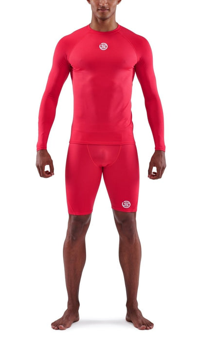 Skins - S1 Long Sleeve Kompressionsshirt Herren - red - SK-SO00100059014S - Sportbrands24
