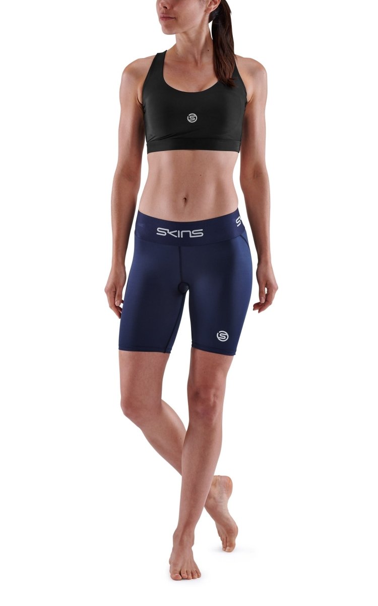 Skins - S1 Half tights Kompressionshose Damen - navy blue - SK-SO40100029010XL - Sportbrands24