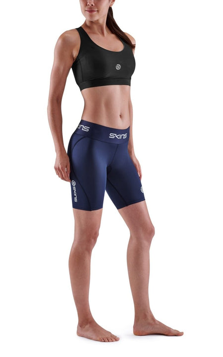 Skins - S1 Half tights Kompressionshose Damen - navy blue - SK-SO40100029010XS - Sportbrands24