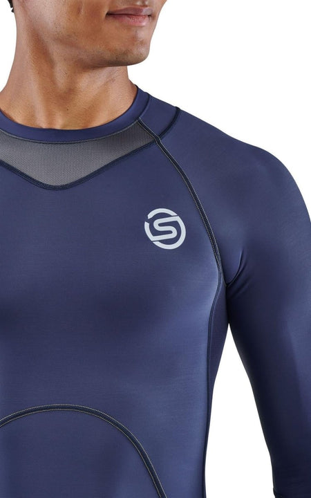 Skins - S3 Longsleeve Kompressionsshirt Herren - navy blue - SK-ST00300059010S - Sportbrands24