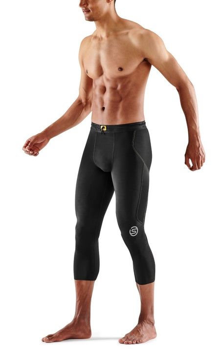Skins - S3 Thermal 3/4 Tight Kompressionshose Herren - black - SK-ST00300209001S - Sportbrands24