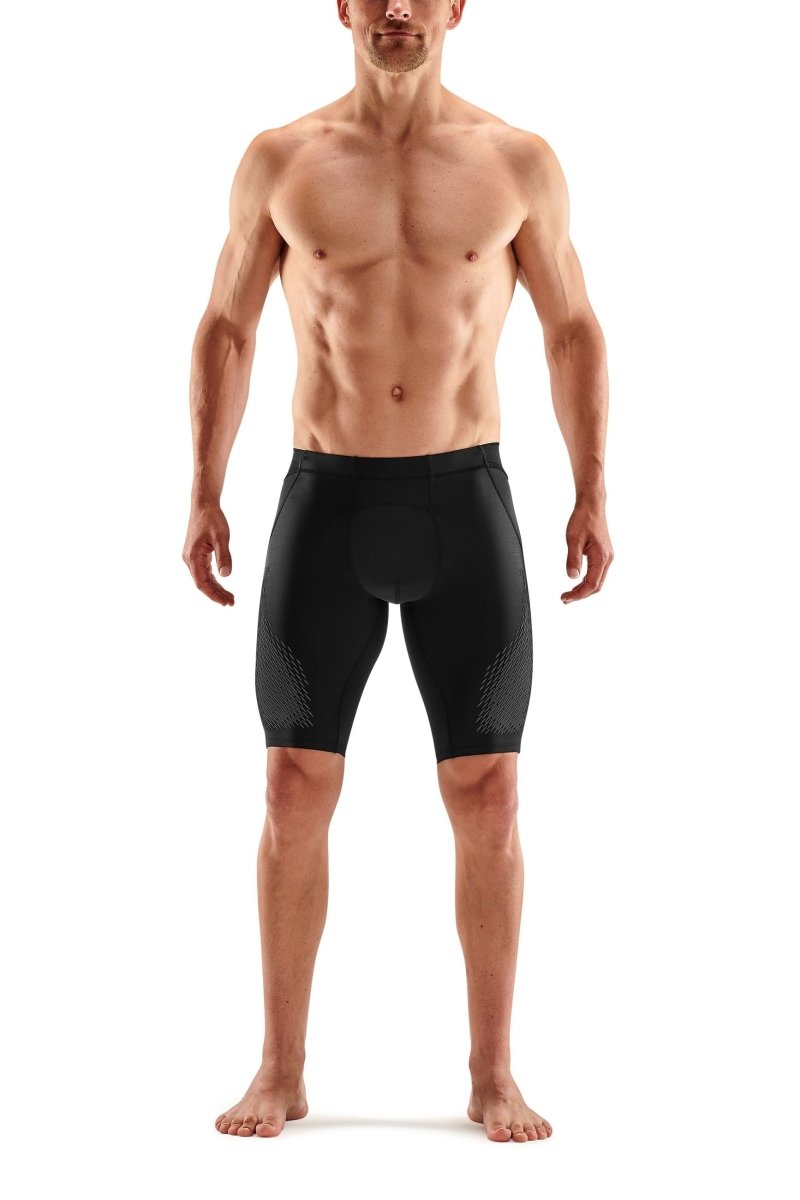 Skins - S3 400 Half Tight Kompressionshose Herren - black/stars - SK-ST00300850064L - Sportbrands24