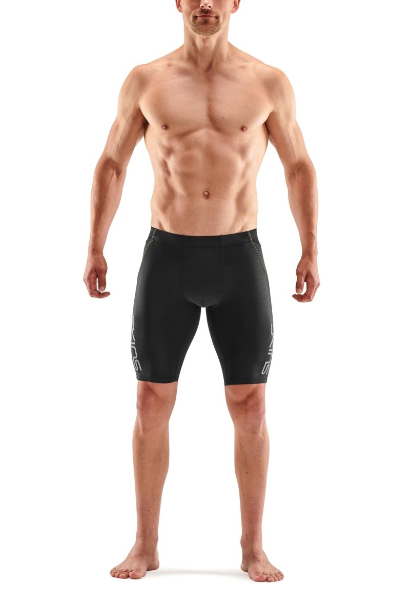 Skins - S3 400 Half Tight Kompressionshose Herren - black/yellow - SK-ST00300859052XL - Sportbrands24