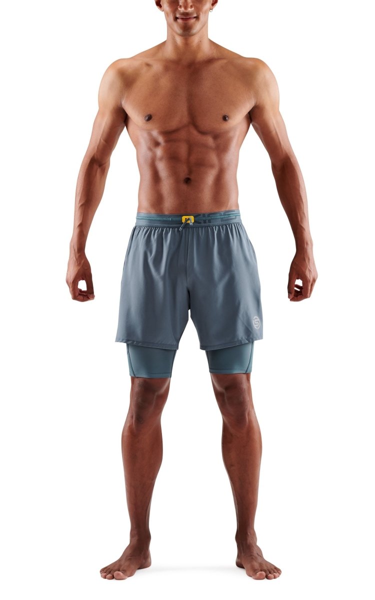 Skins - S3 Superpose Kompressionshose Herren - blue grey - SK-ST00301070575L - Sportbrands24