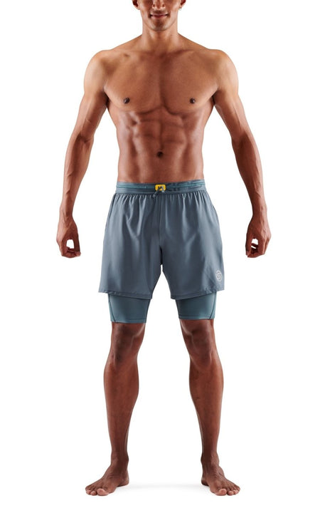 Skins - S3 Superpose Kompressionshose Herren - blue grey - SK-ST00301070575S - Sportbrands24