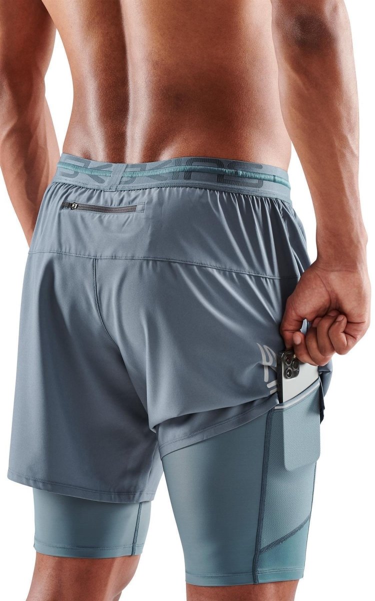 Skins - S3 Superpose Kompressionshose Herren - blue grey - SK-ST00301070575S - Sportbrands24