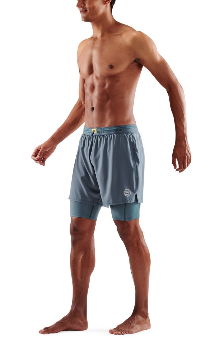 Skins - S3 Superpose Kompressionshose Herren - blue grey - SK-ST00301070575S - Sportbrands24