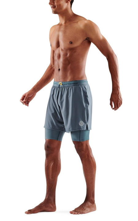 Skins - S3 Superpose Kompressionshose Herren - blue grey - SK-ST00301070575S - Sportbrands24