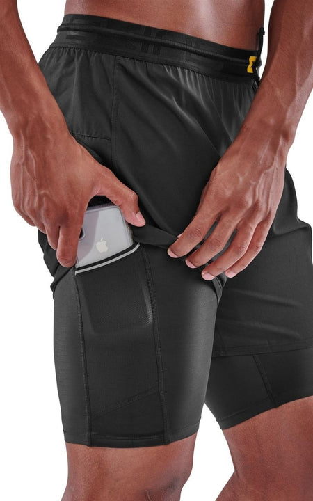 Skins - S3 Superpose Laufshorts Herren - black - SK-ST00301079001S - Sportbrands24