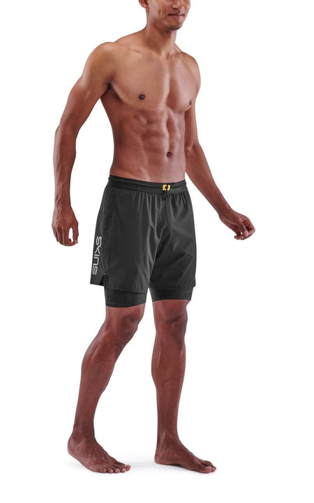Skins - S3 Superpose Laufshorts Herren - black - SK-ST00301079001S - Sportbrands24